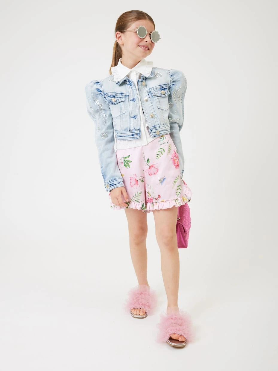 Monnalisa - Printed Bermuda shorts