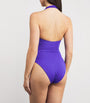 Maygel Coronel Blue Cut-Out Cipria Halterneck Swimsuit