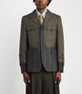 Comme Des Garçons Homme Plus Multi Deconstructed Stripe Military Blazer
