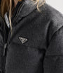 Prada Grey Wool Loden Down Jacket