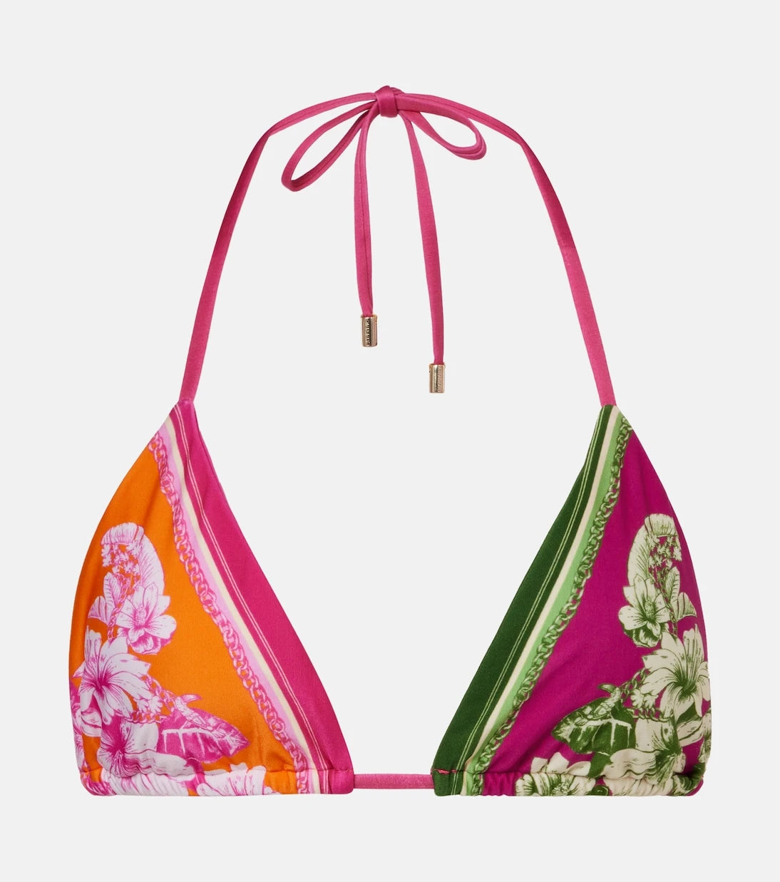 Farm Rio - Colorblocked floral bikini top