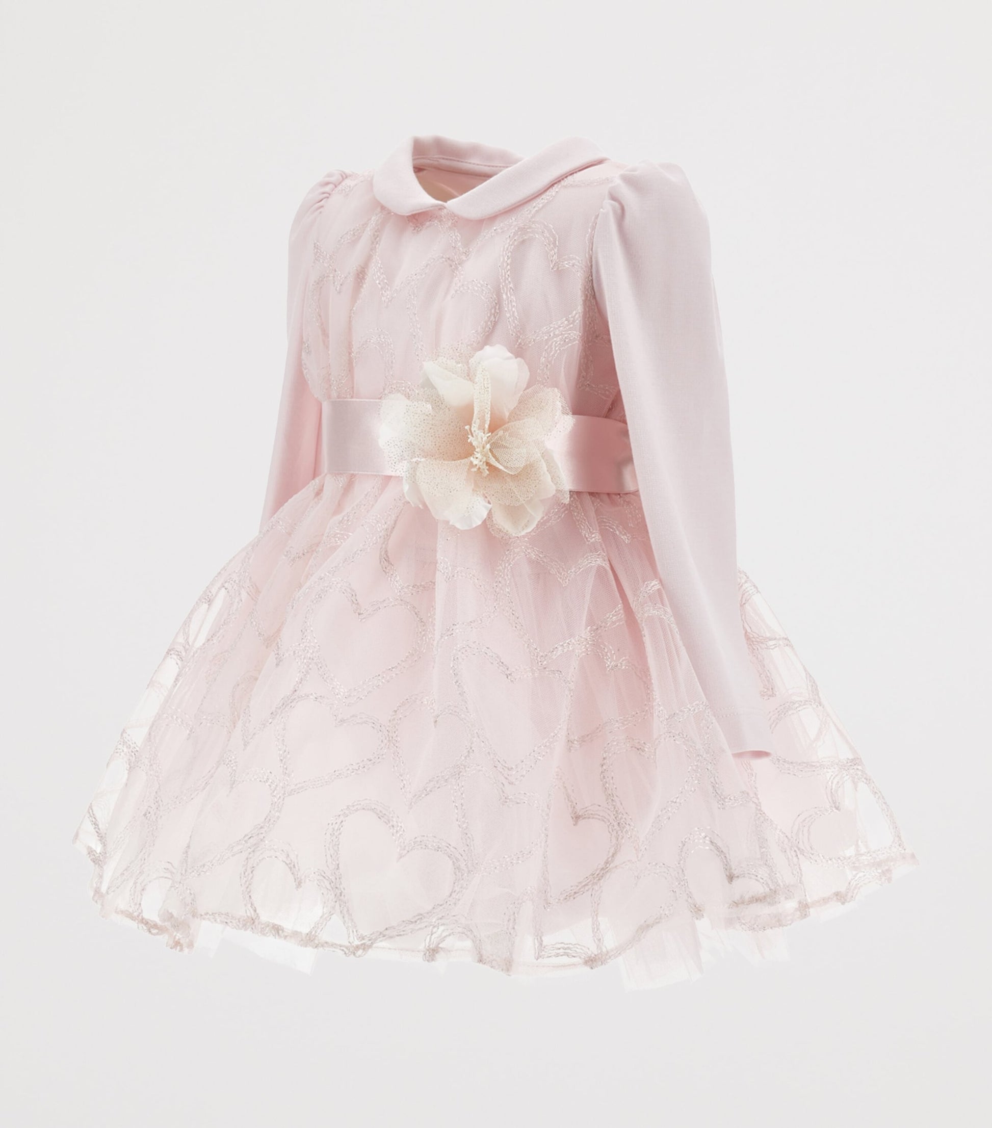 Tulle Glitter-Heart Appliqué Dress (3-36 Months)