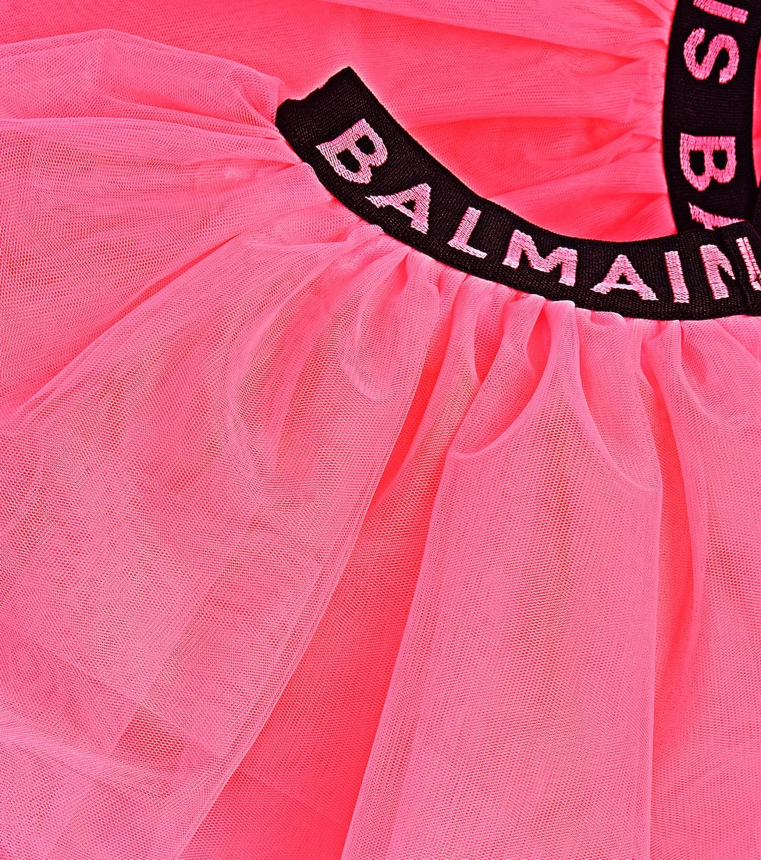 Balmain Kids - تنورة تُلّ بشعار الماركة