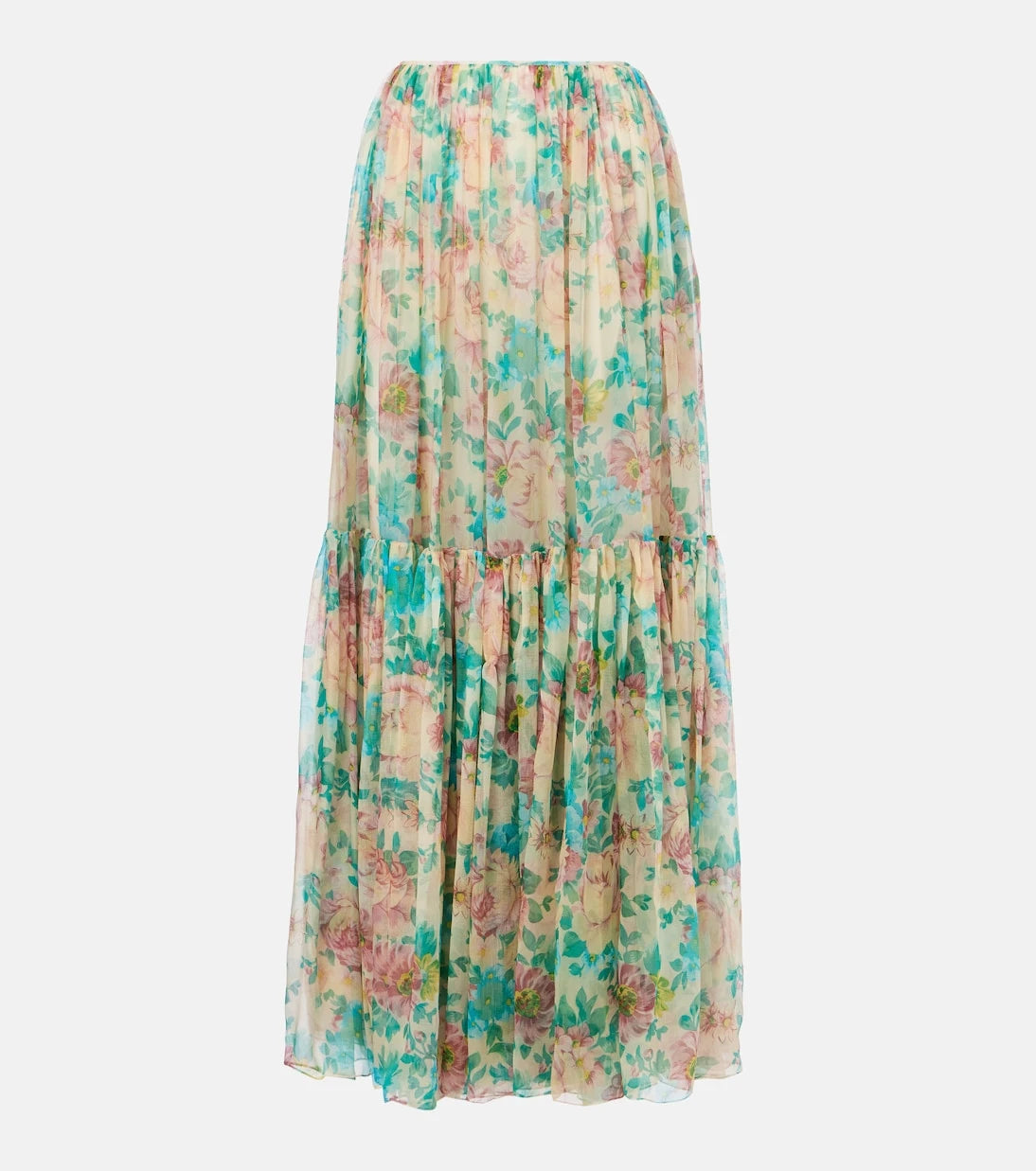 Chloé - Floral silk muslin maxi skirt