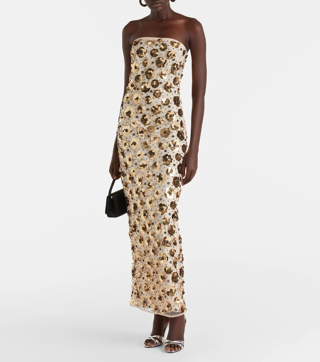Rotate - Sequined straplesss midi dress