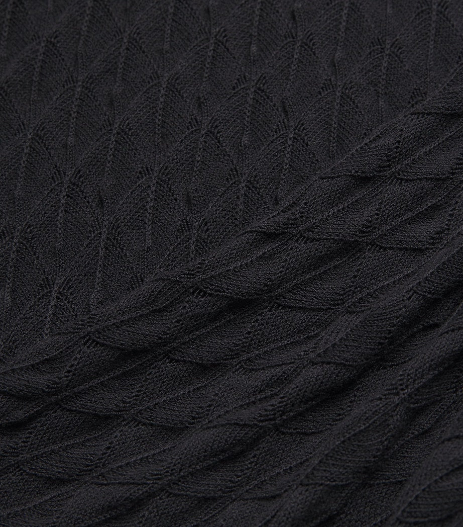 AWAY THAT DAY Black Crochet St. Lucia Maxi Skirt