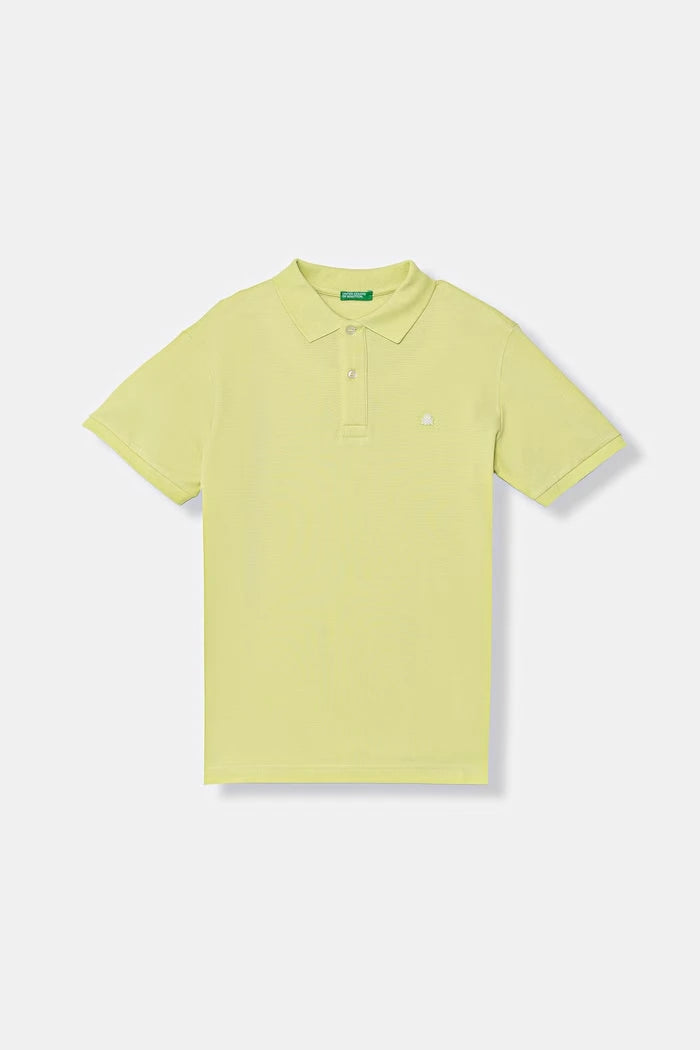 United Colors of Benetton çocuk pamuklu yakalı tişört