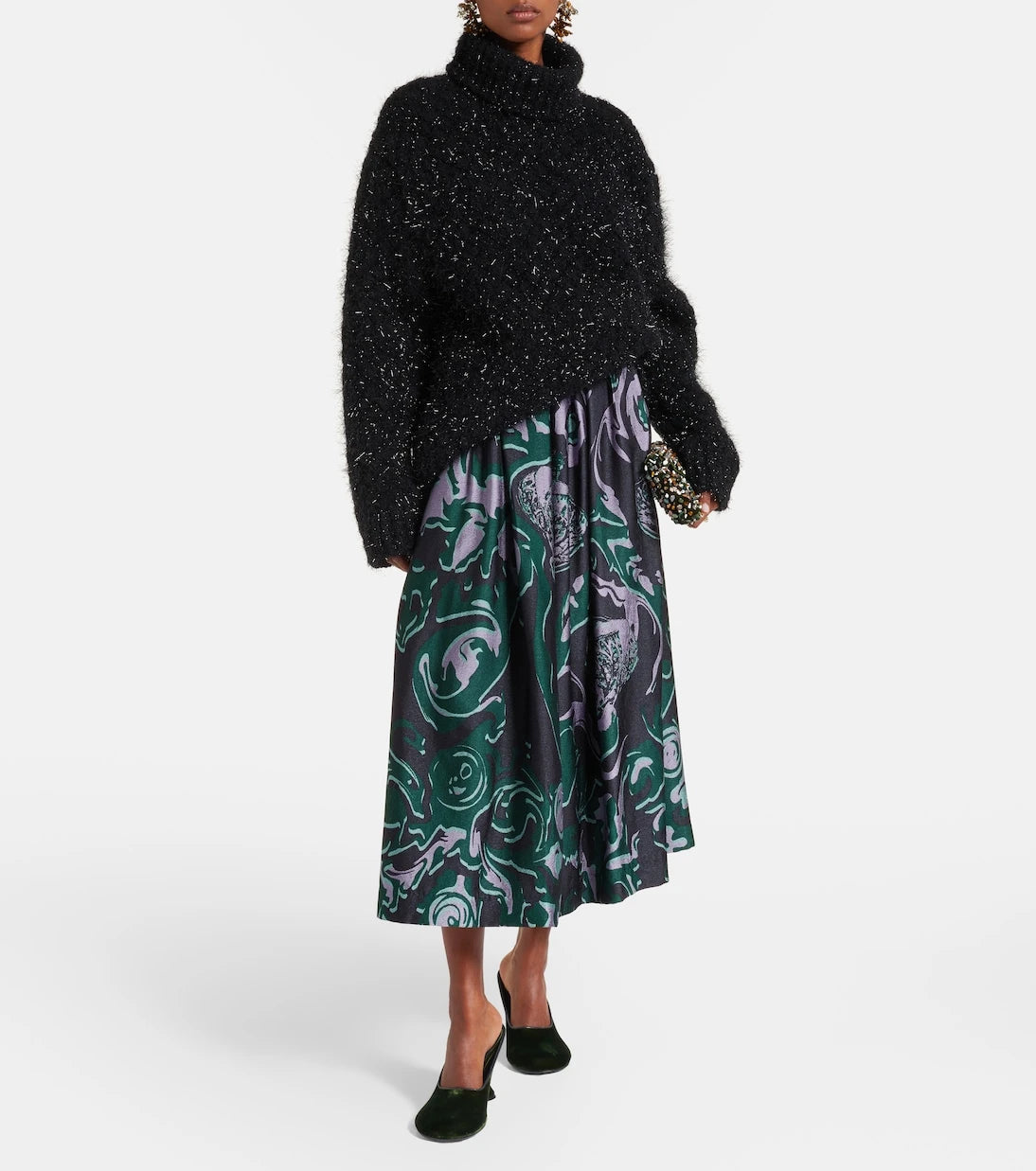 Dries Van Noten - Printed midi skirt