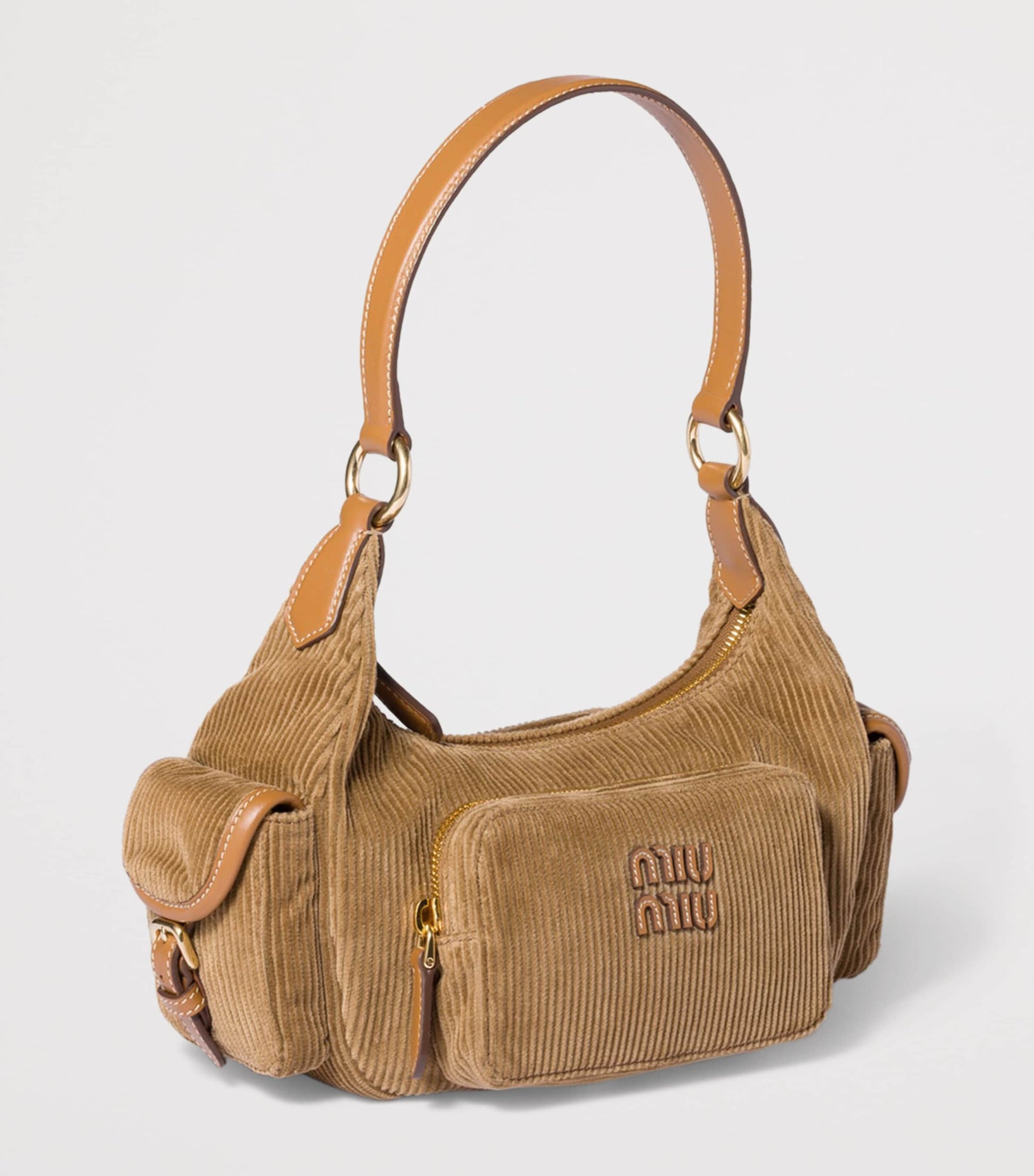 Miu Miu Corduroy Pocket Shoulder Bag