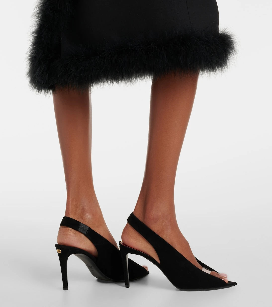 Valentino Garavani - Révélé suede peep-toe pumps
