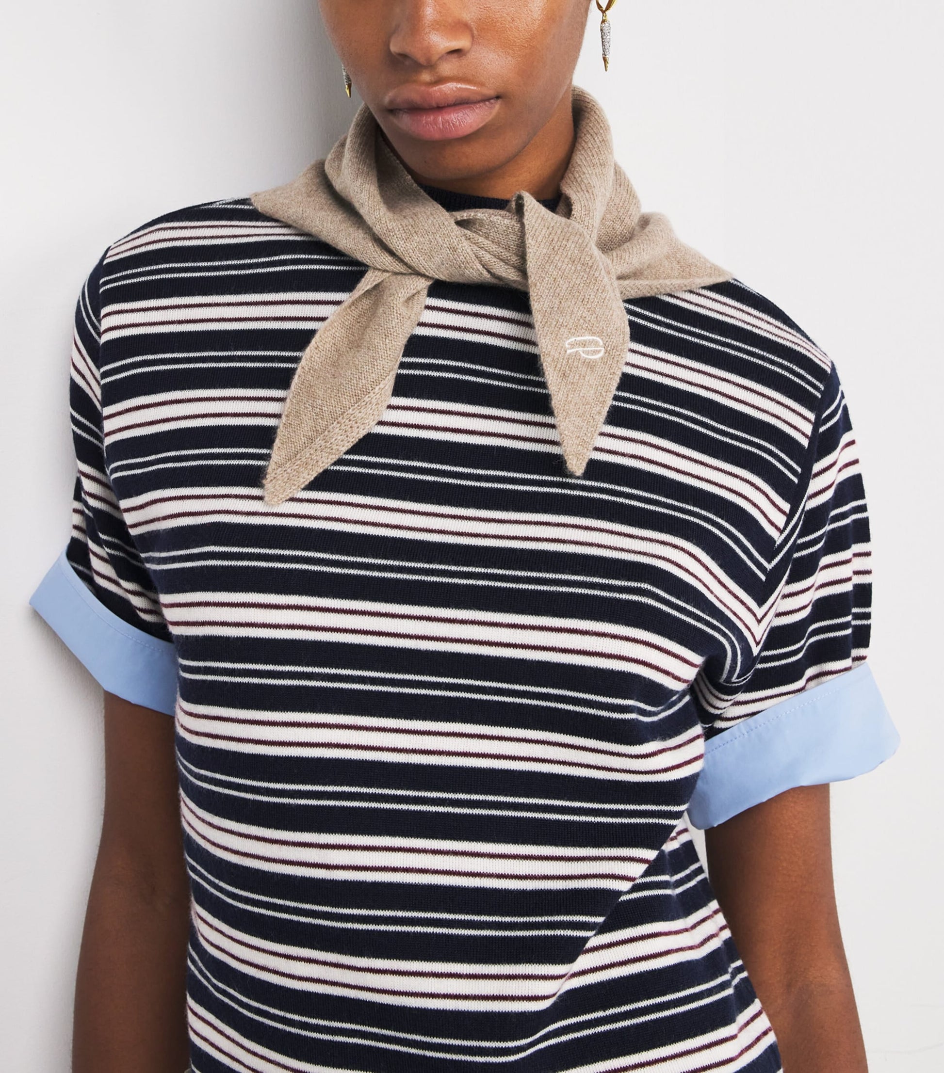 Claudie Pierlot White Cashmere Scarf