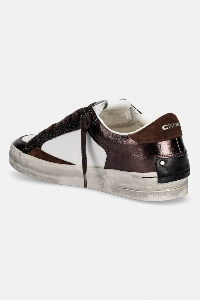 Crime London SK8 DELUXE kadın deri spor ayakkabı