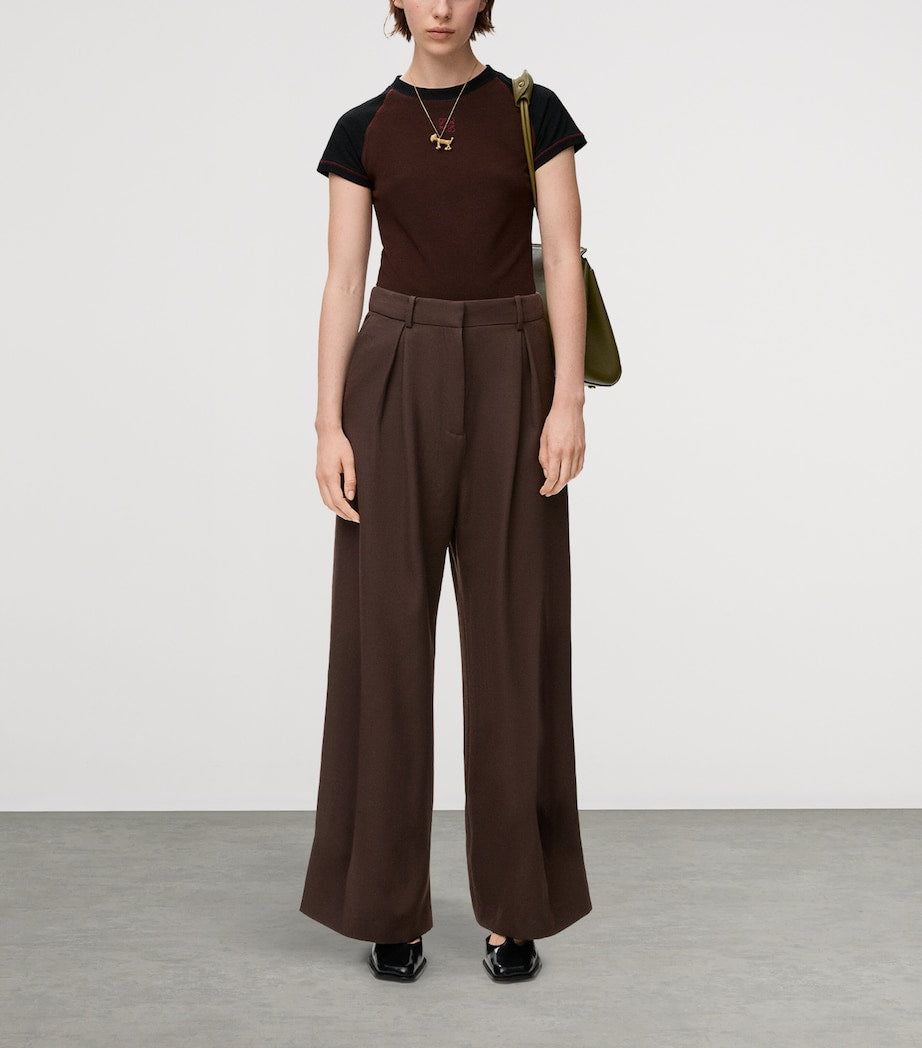 LOEWE Black Cotton-Blend Slim T-Shirt