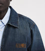 Maison Margiela Navy Logo Embroidery Denim Jacket
