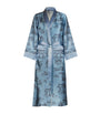 Blue x Sheila Bridges Mulberry Silk Harlem Toile Robe (Small)