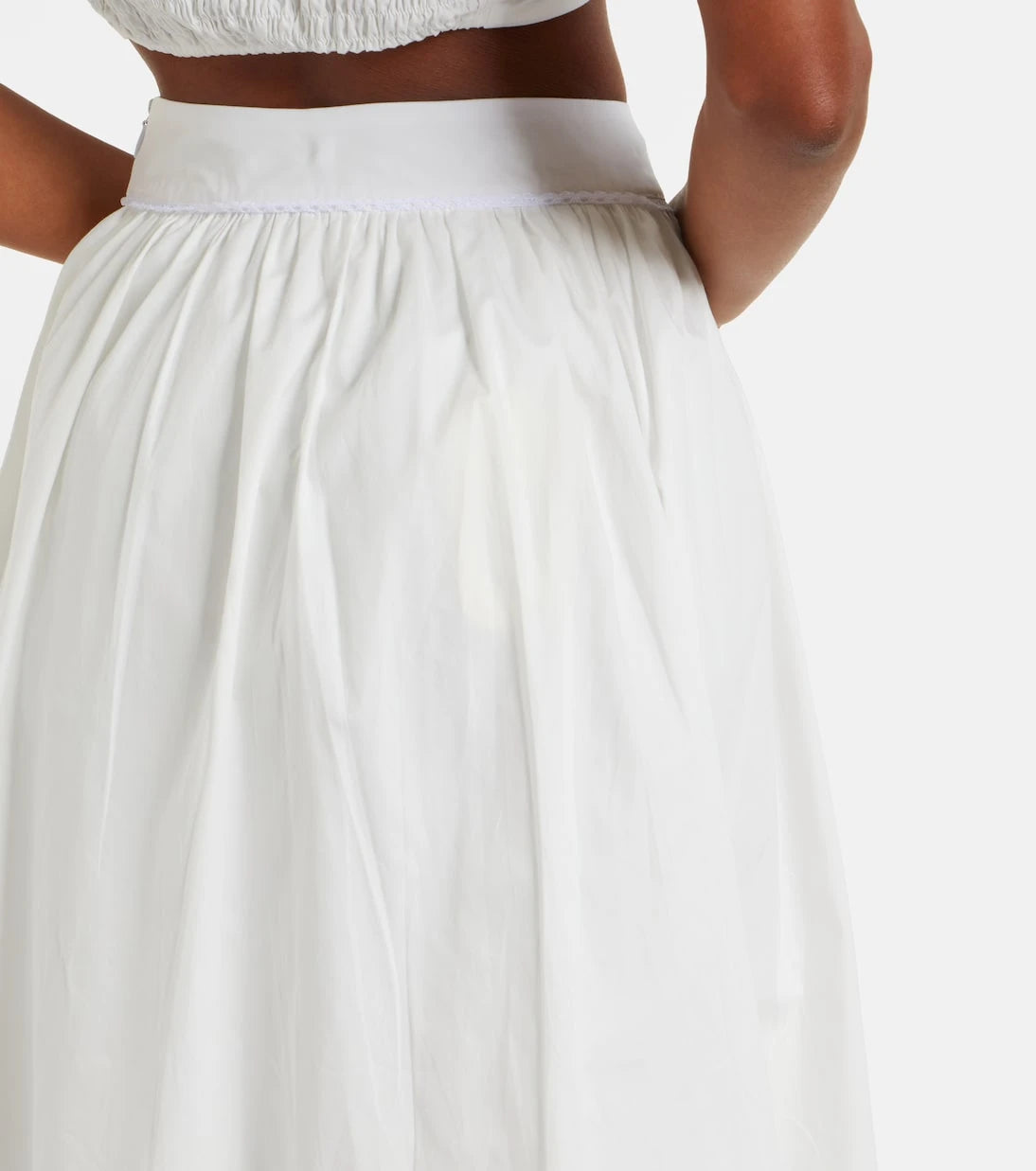 Bananhot - Alba cotton poplin midi skirt