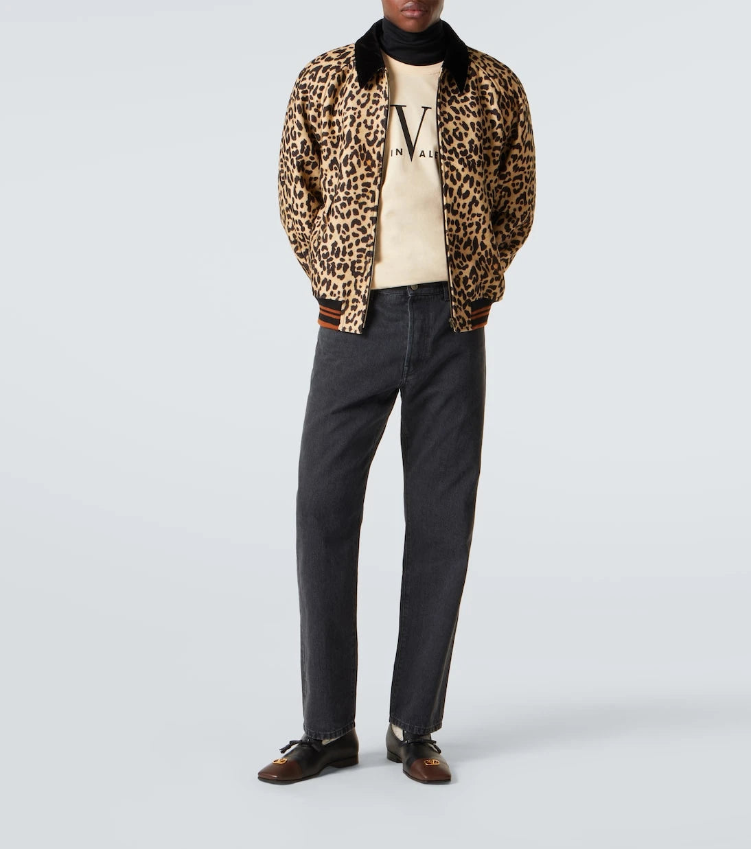 Valentino - VGold leopard-print wool blouson jacket