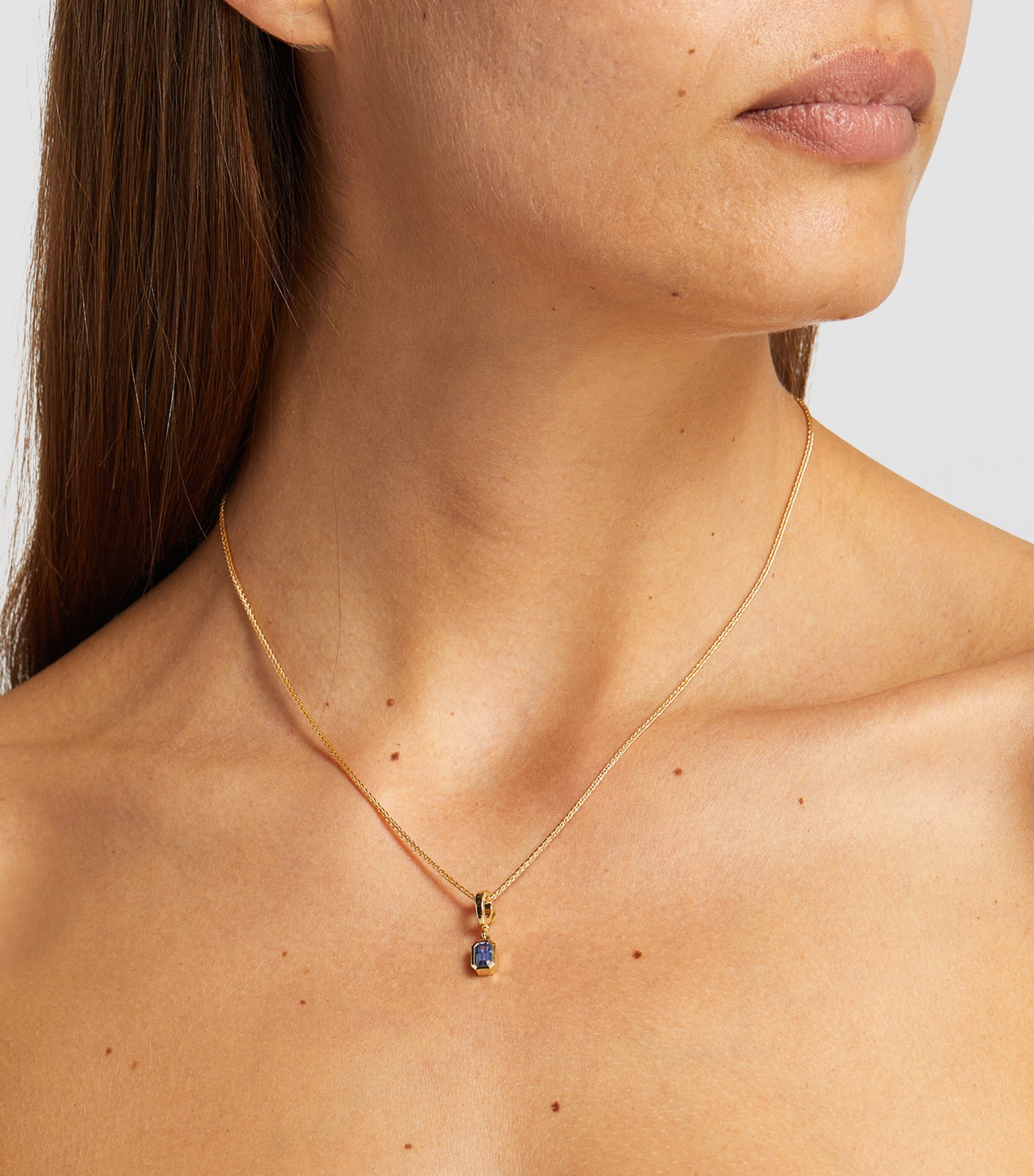 Medium Yellow Gold and Sapphire Charm