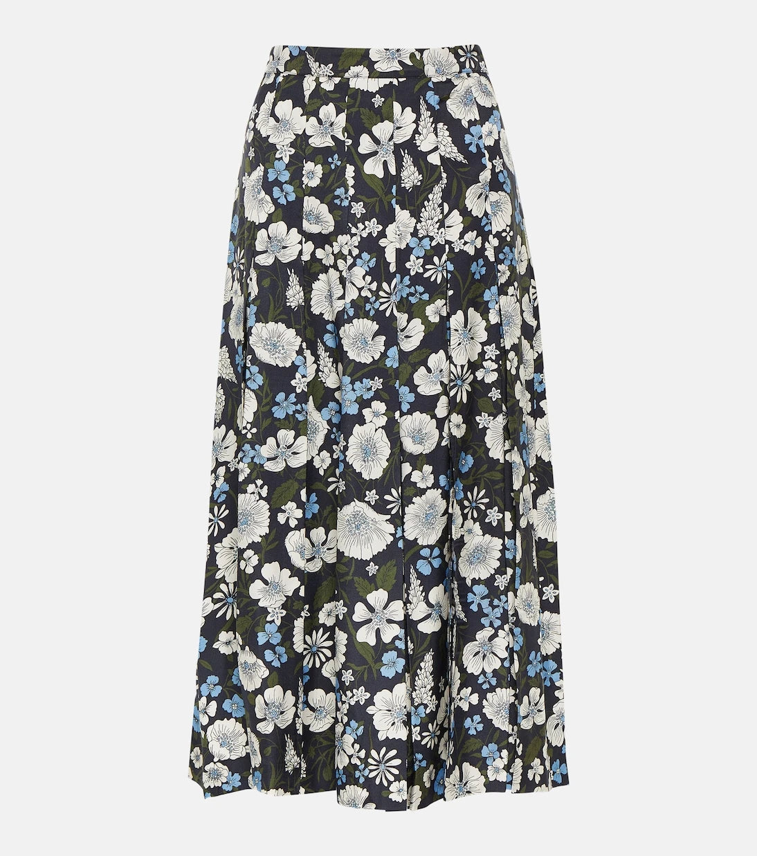 Veronica Beard - Norris pleated silk-blend midi skirt