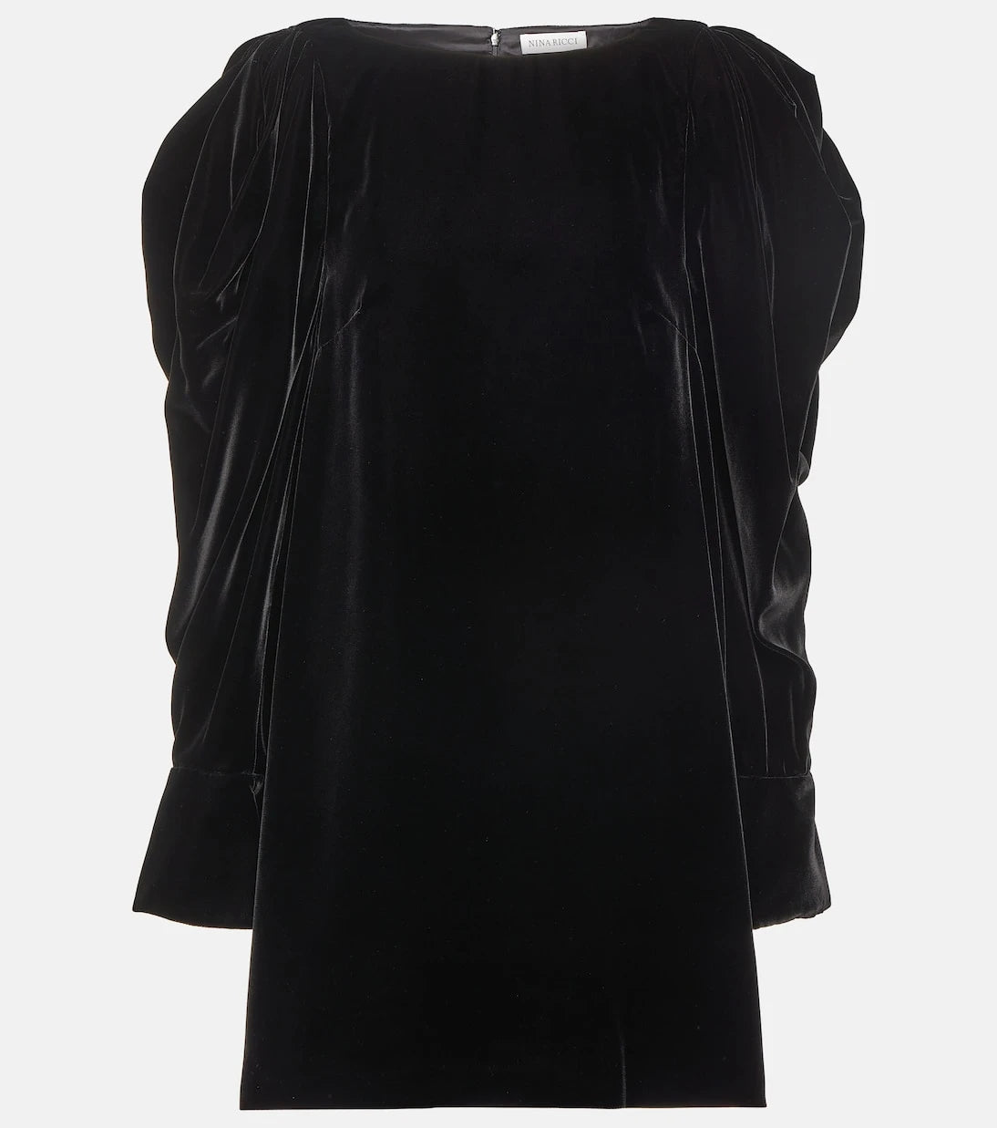 Nina Ricci - Puff-sleeve velvet minidress