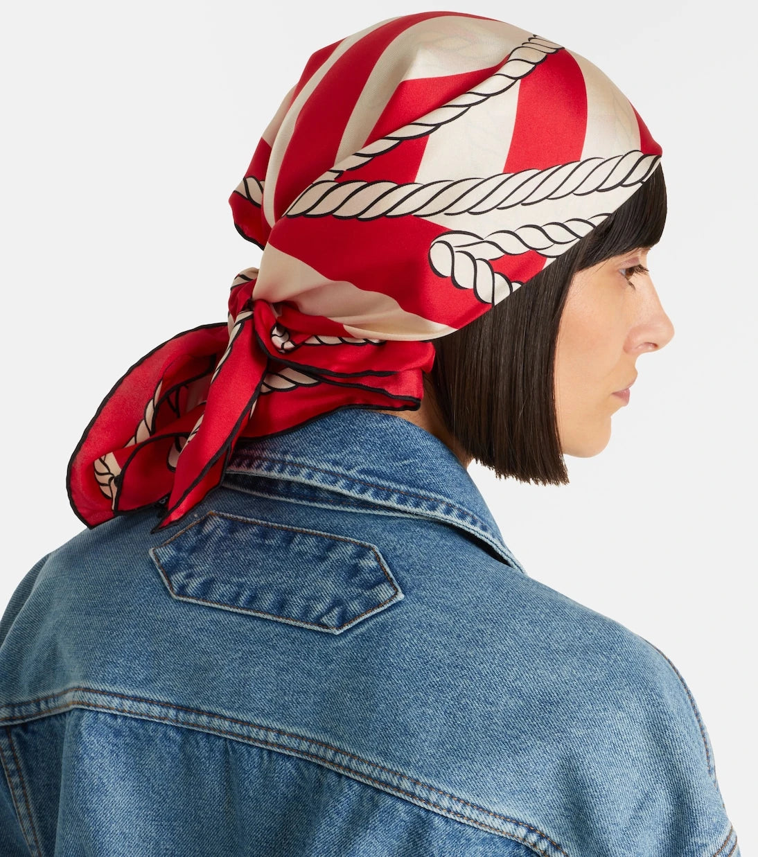 Jacquemus - Bateau Corde printed silk scarf