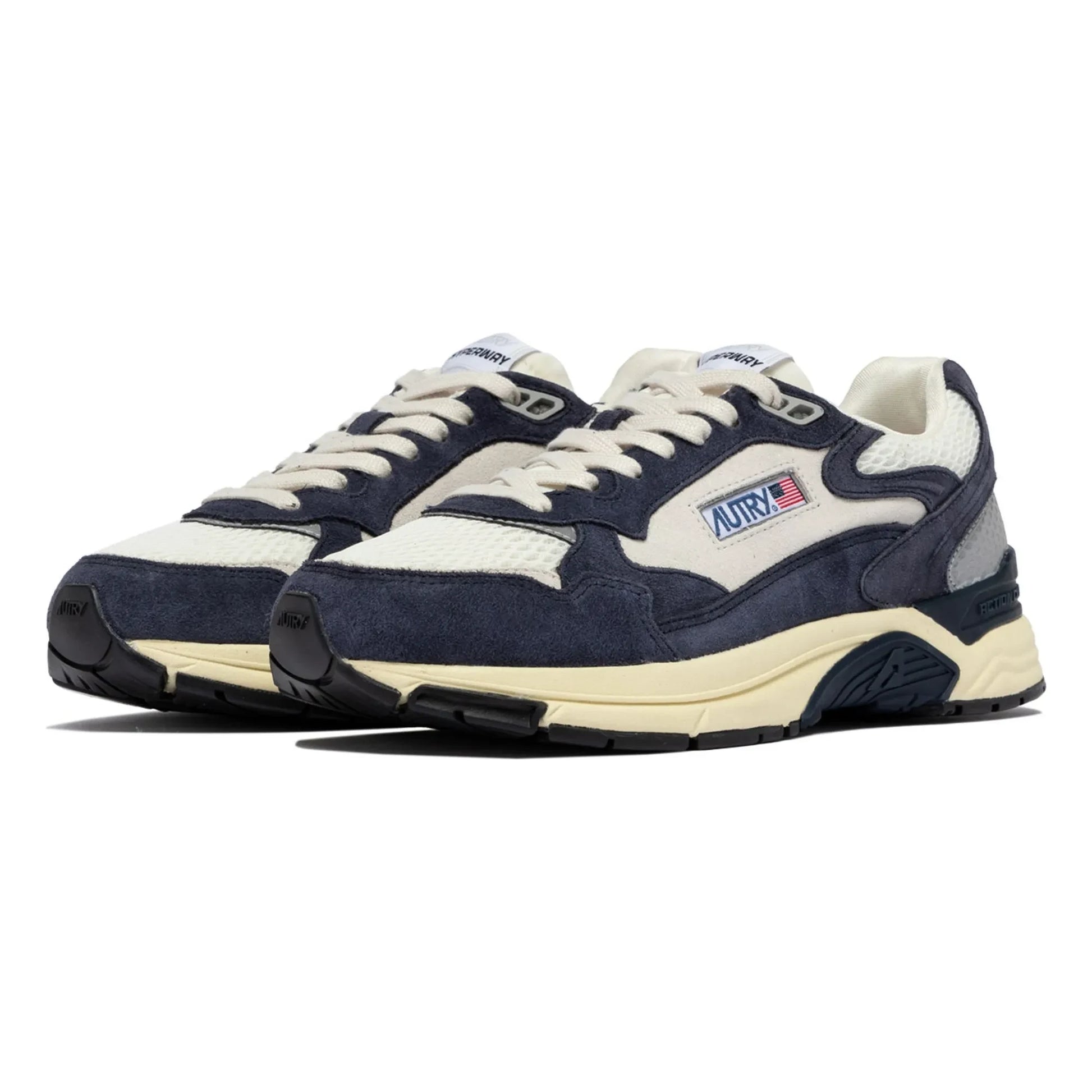 Autry - Hyperway Two-tone Suede Sneakers | Navy blue