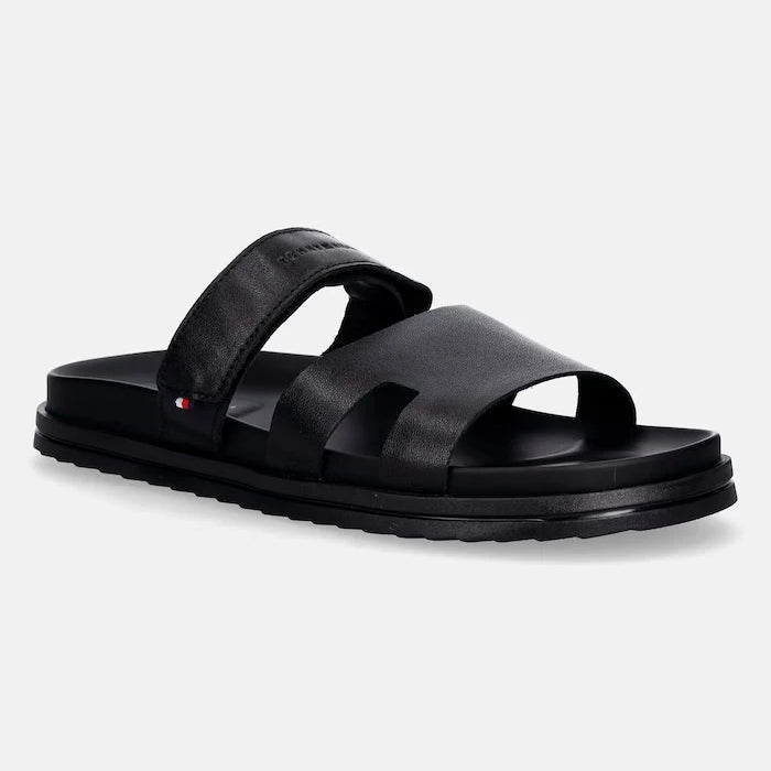 Tommy Hilfiger чехли мъжки кожени ADJUSTABLE PREMIUM LTH SANDAL