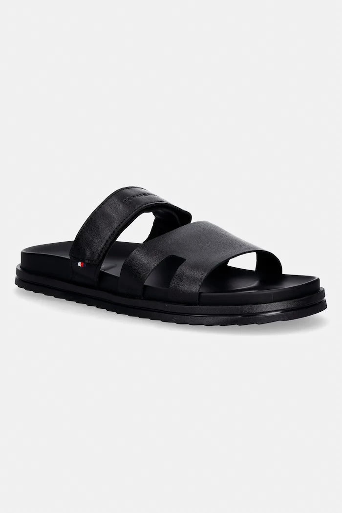 Tommy Hilfiger чехли мъжки кожени ADJUSTABLE PREMIUM LTH SANDAL