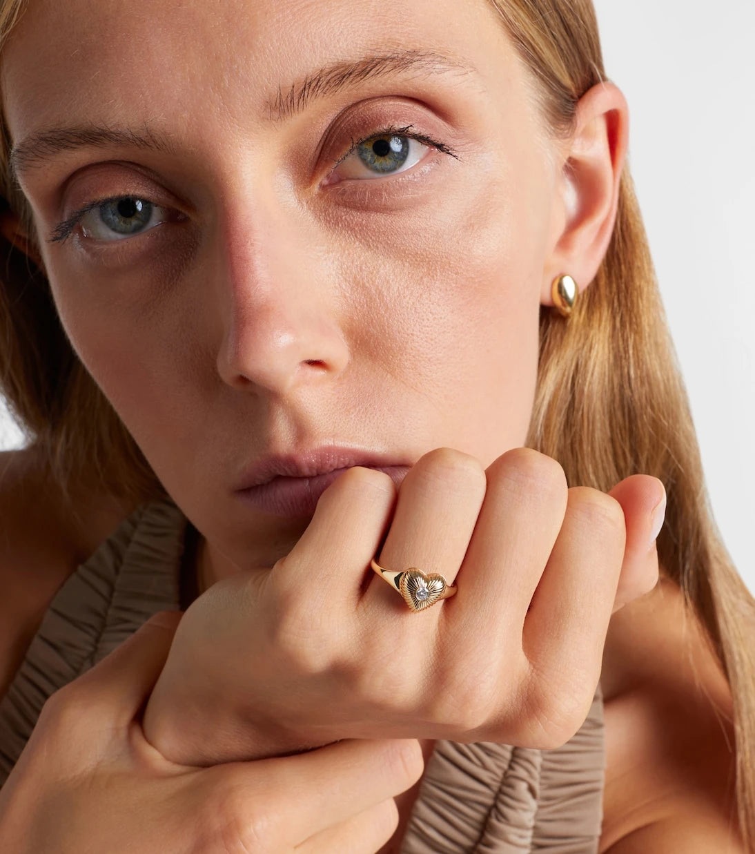 Persée - 9kt gold ring with diamond