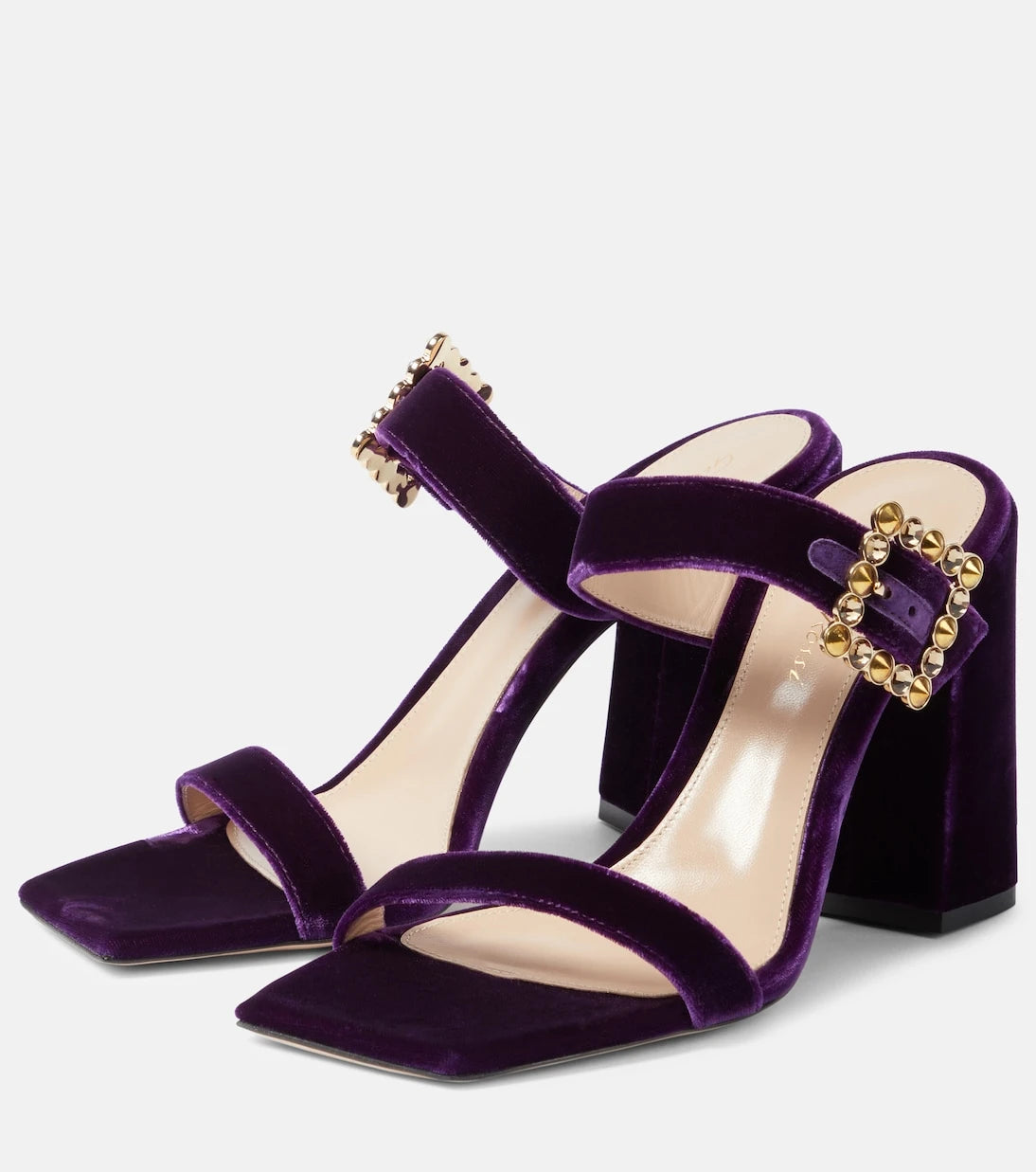 Gianvito Rossi - Wondy embellished velvet mules