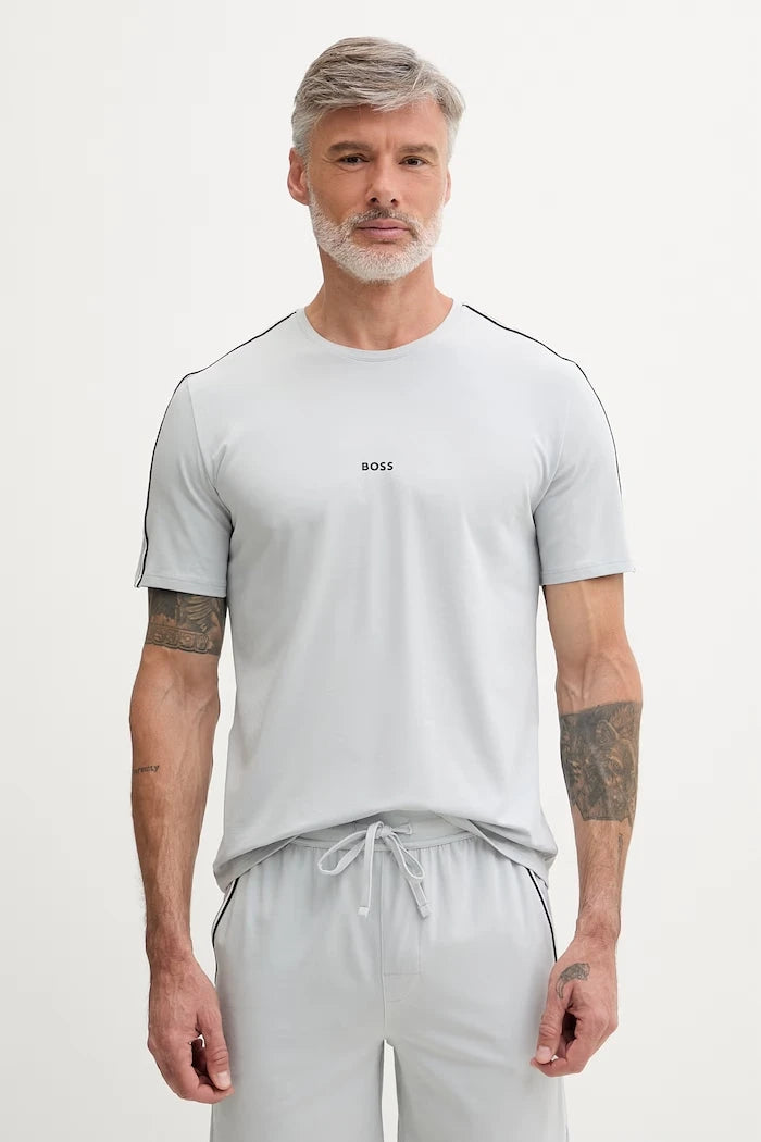 BOSS Erkek Ev Tişörtü Pamuk Elastanlı Unique T-Shirt