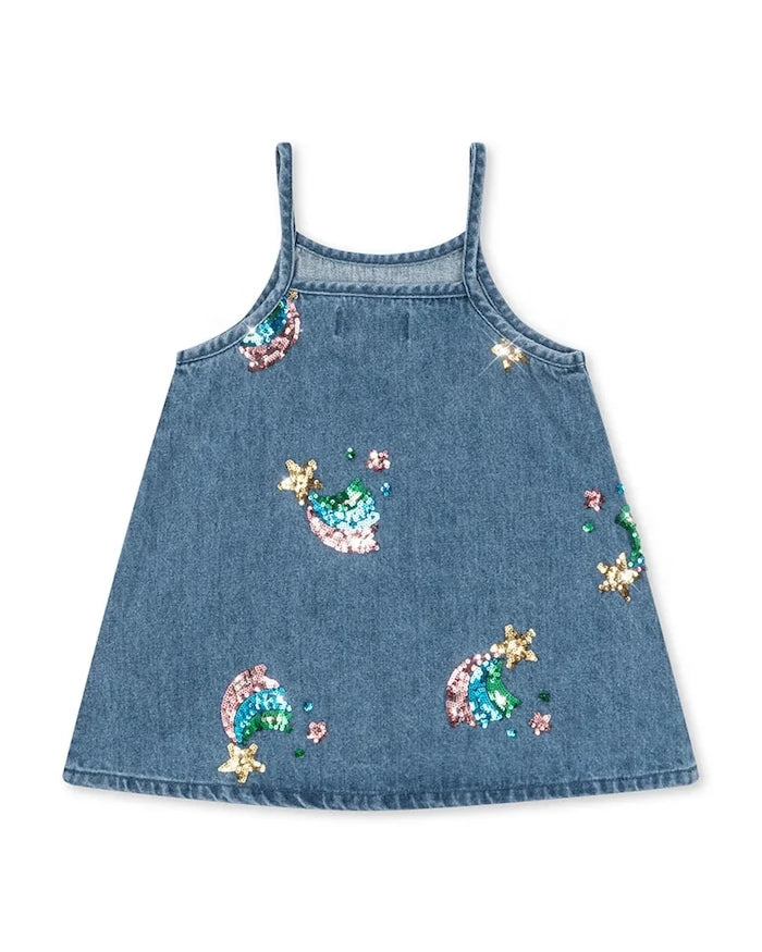 Konges Sløjd Yazlık Denim MAGOT SEQUIN STRAP DRESS GOTS
