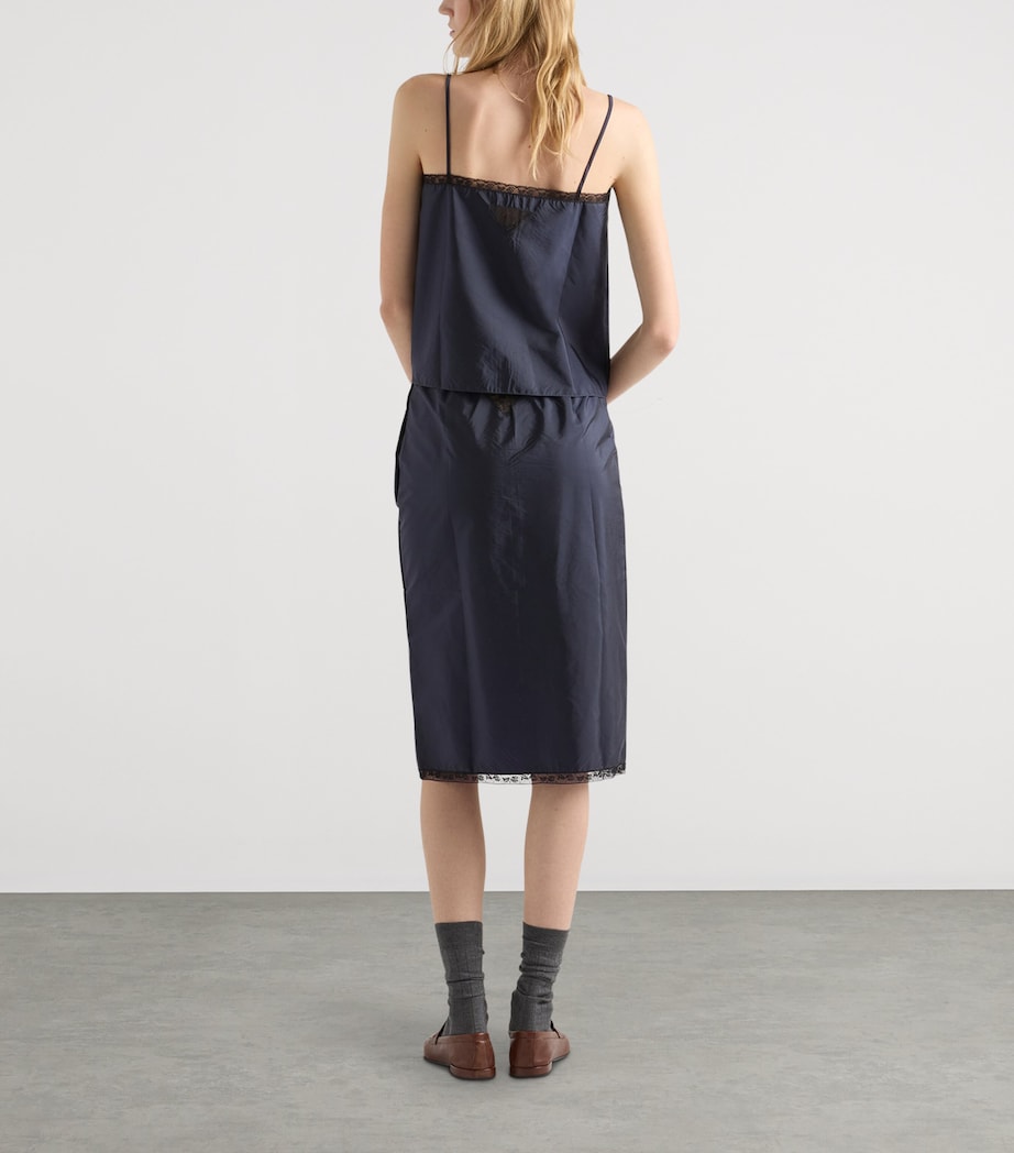 Prada Blue Re-Nylon Pencil Skirt