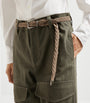 Brown Leather Braided Belt