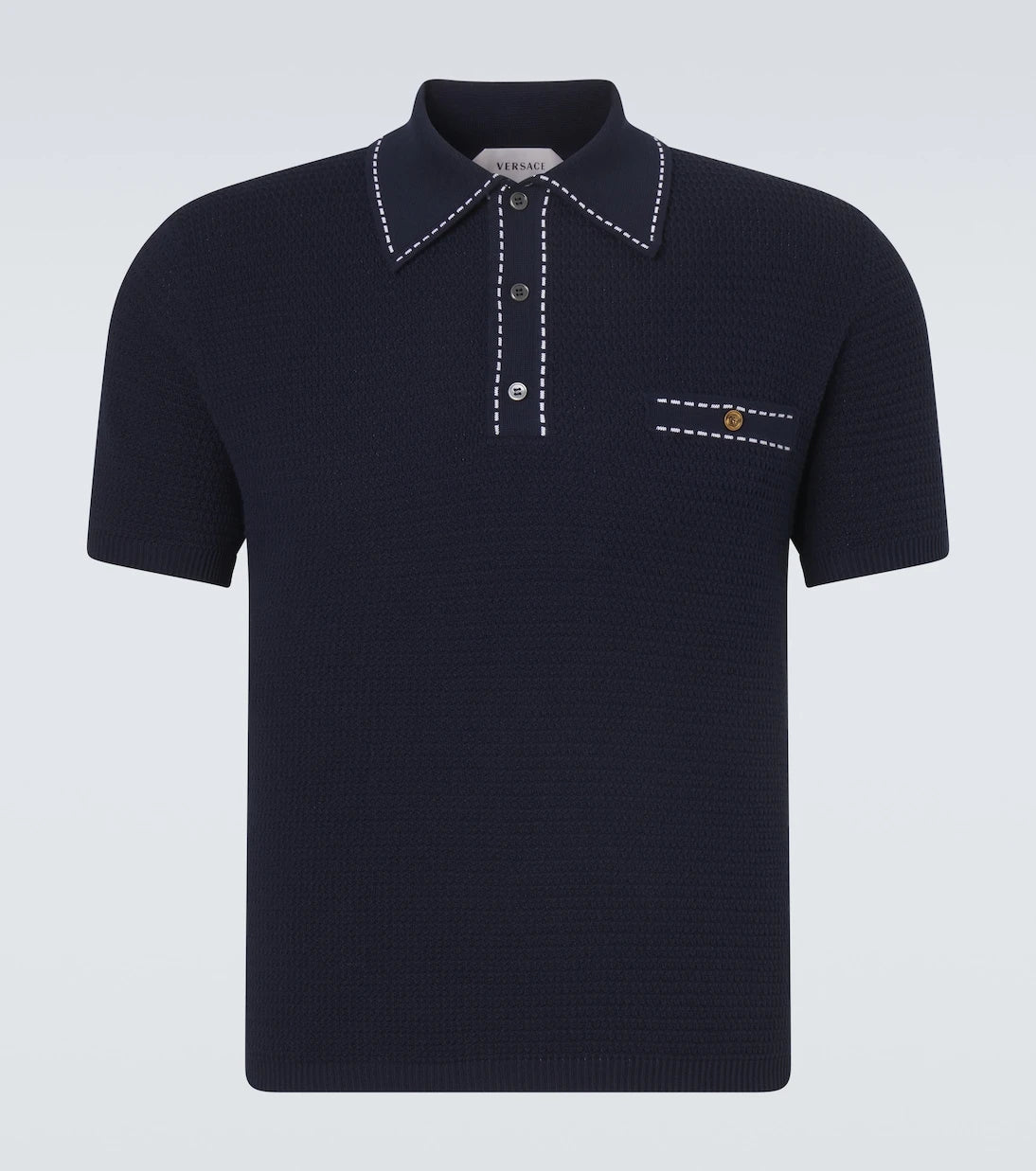 Versace - Cotton polo sweater