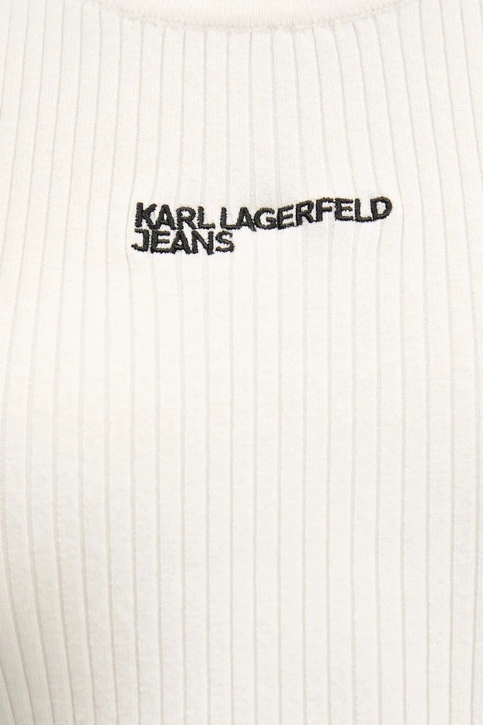 Karl Lagerfeld Jeans kadın pamuklu crop top