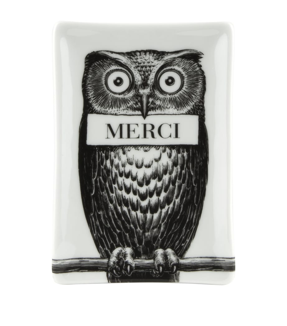 Fornasetti Rectangular Porcelain Ashtray