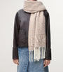 LOEWE Beige Alpaca-Blend Logo Scarf