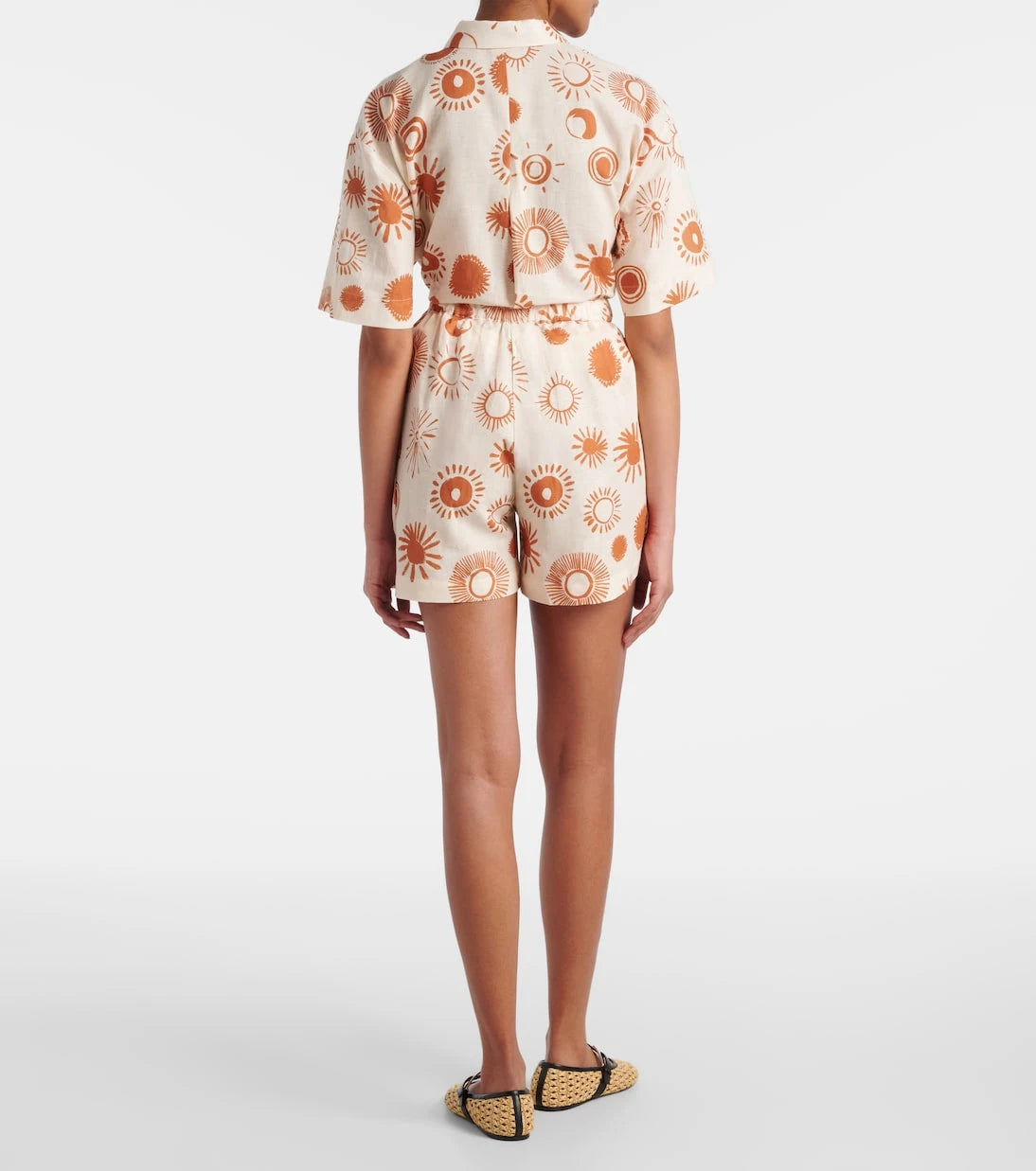 Asceno - Dallas printed linen and cotton shorts