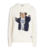 Ivory Cotton-Linen Polo Bear Hoodie