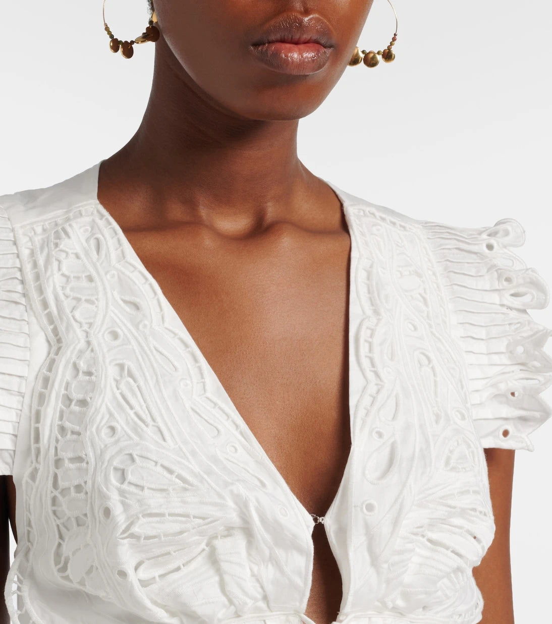 Farm Rio - Broderie anglaise cotton top