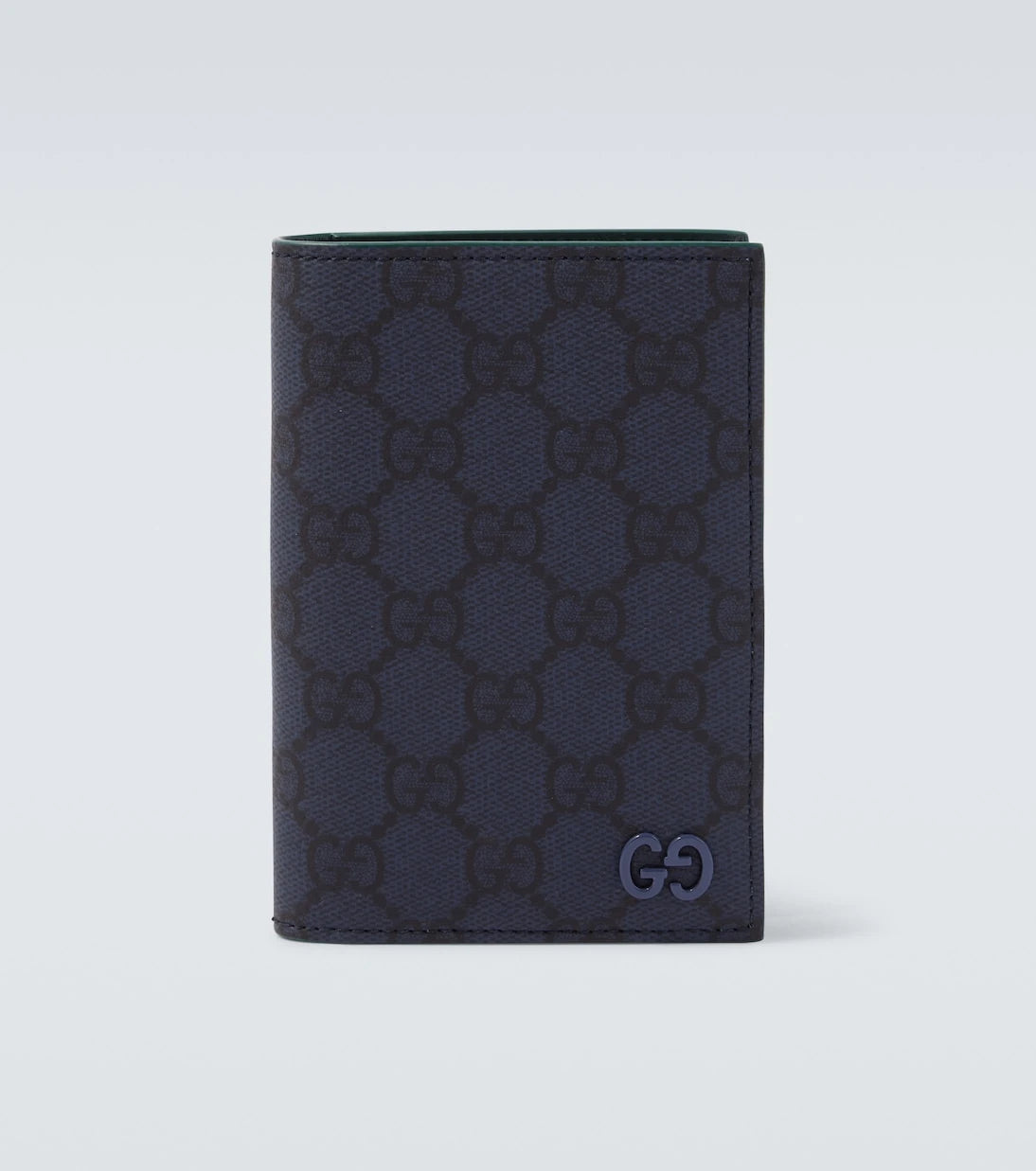 Gucci - GG Supreme leather-trimmed canvas wallet