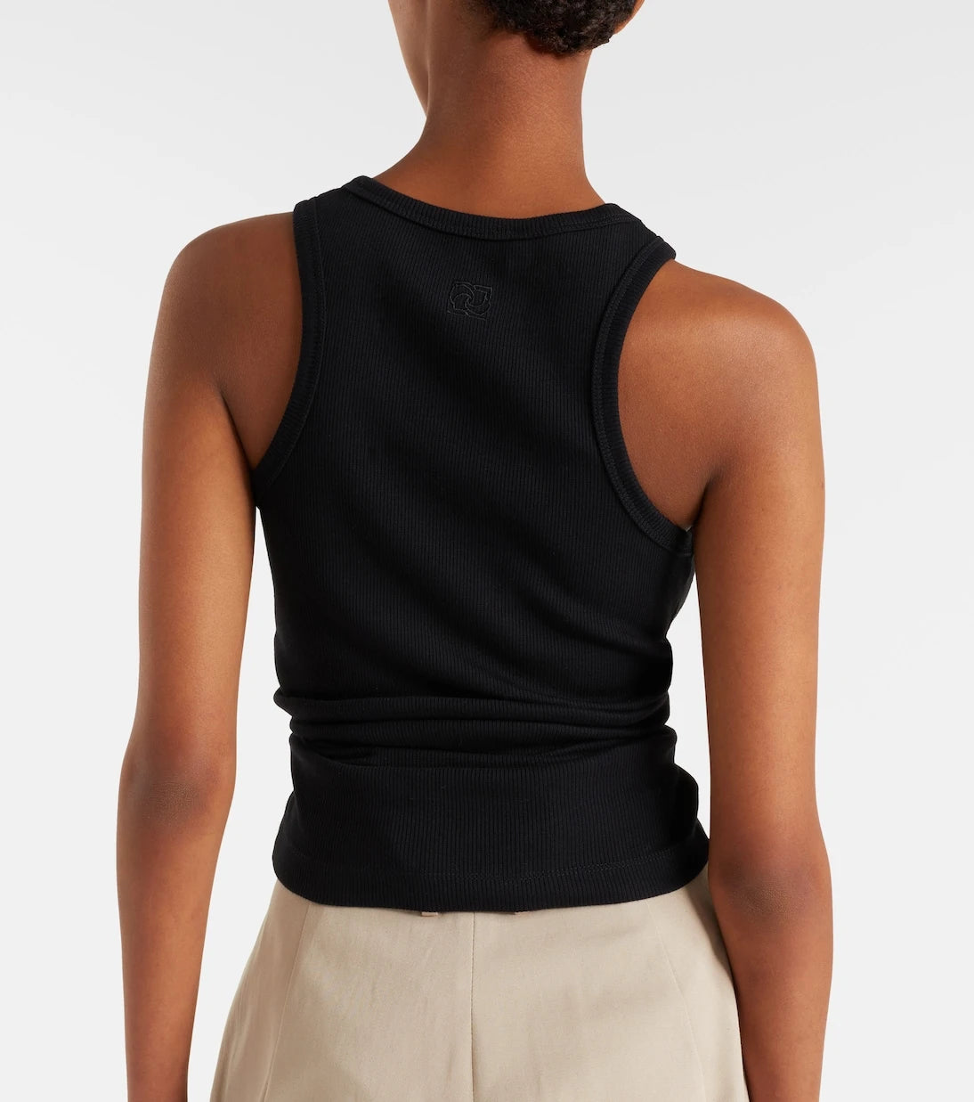 Magda Butrym - Gathered cotton-blend jersey tank top
