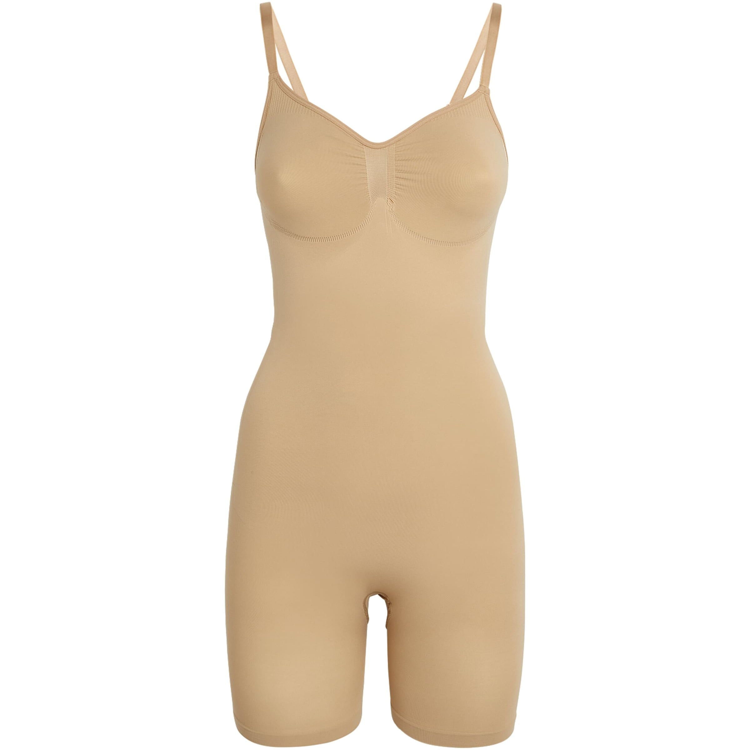 Skims Nude Seamless Sculpt Mid-Thigh Bodysuit