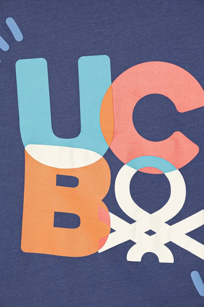 United Colors of Benetton çocuklar için pamuklu iki parçalı pijama
