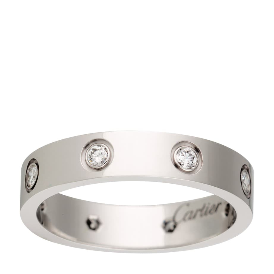 Cartier White Gold and Diamond LOVE Wedding Band