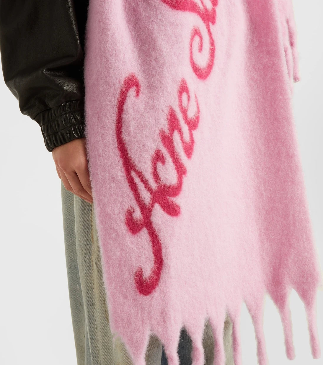 Acne Studios - Logo alpaca-blend fil coupé scarf
