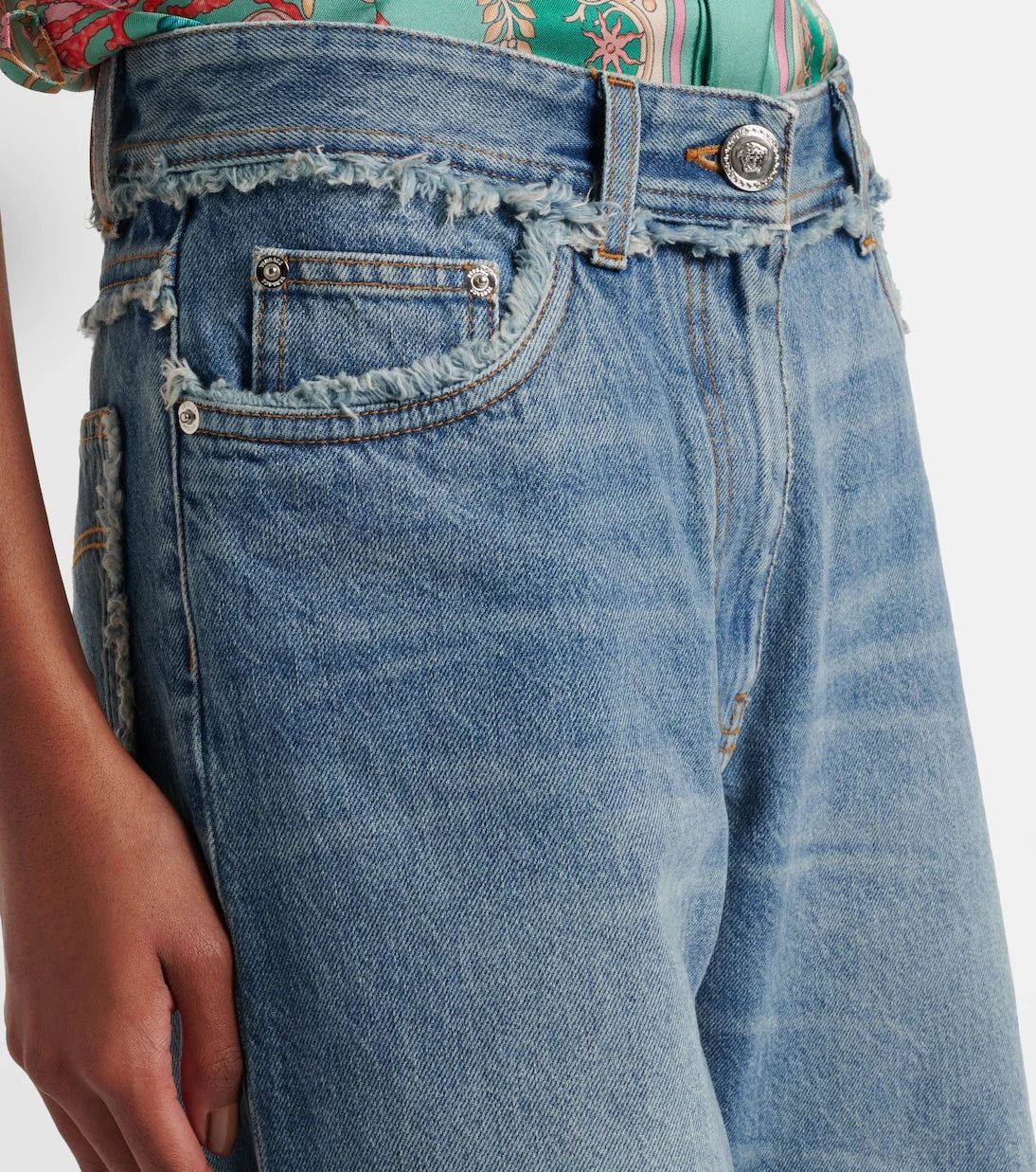 Versace - Mid-rise wide-leg jeans