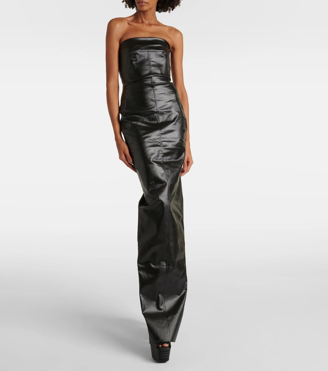 Rick Owens - Denim bustier gown