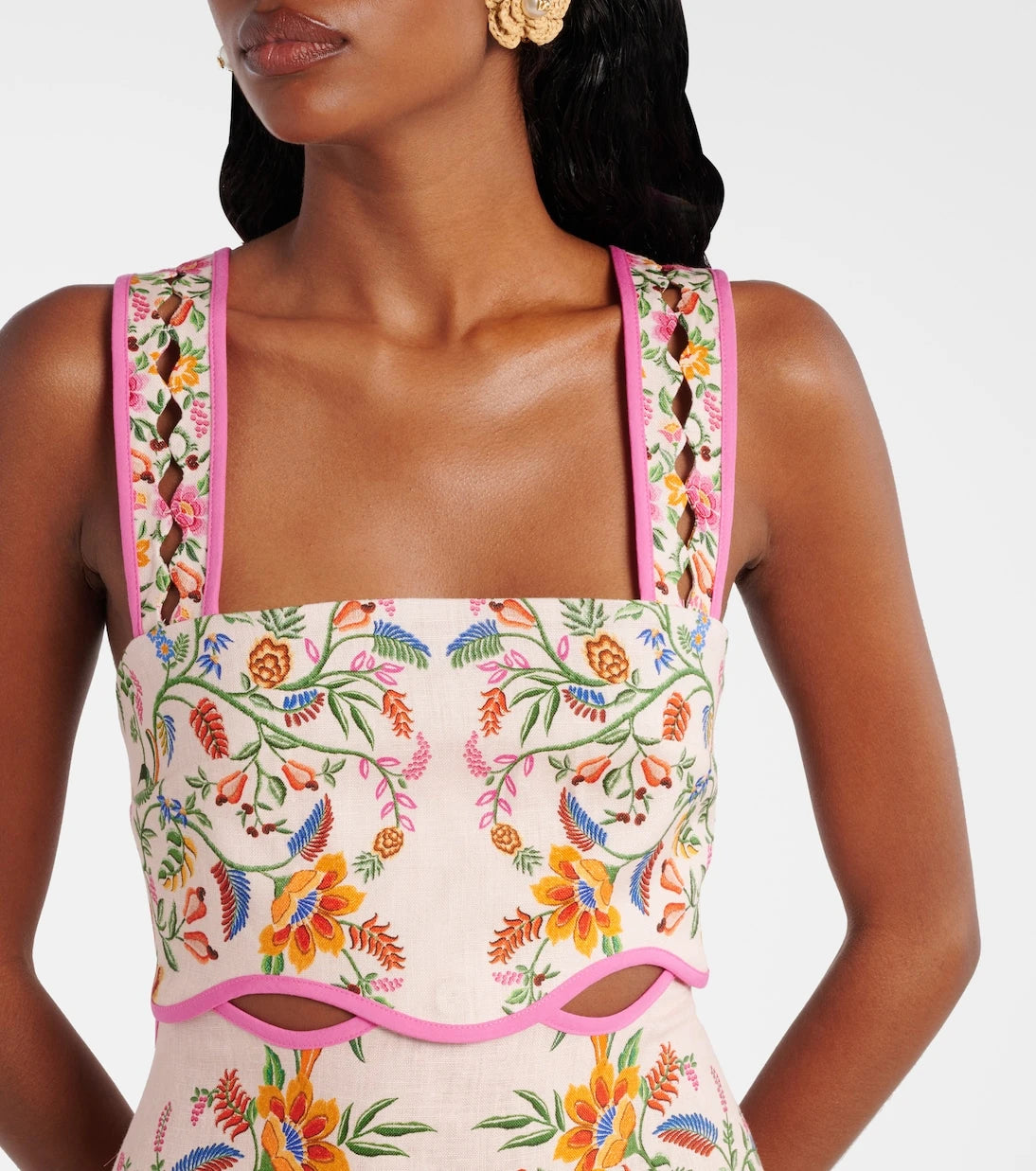Farm Rio - Floral linen minidress
